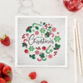 Elegant Merry Christmas Party Serviette (Beispiel)