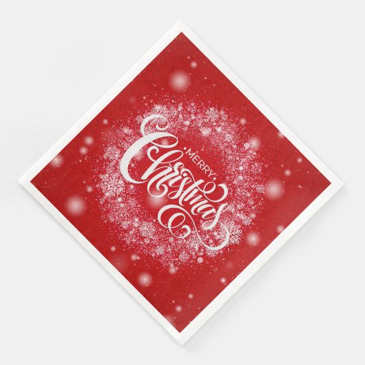Elegant Merry Christmas Party Serviette (Ecke)