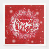 Elegant Merry Christmas Party Serviette (Vorderseite)