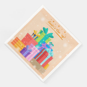 Elegant Merry Christmas Party Serviette