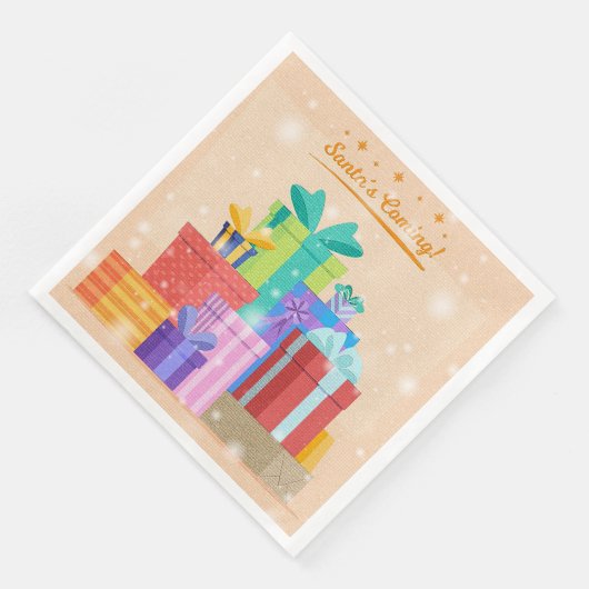 Elegant Merry Christmas Party Serviette (Ecke)