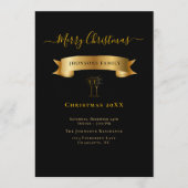 Elegant Merry Christmas Personalized Invitation Einladung (Vorderseite)