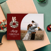 Elegant Merry Christmas Photo Feiertagspostkarte