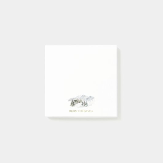 Elegant Merry Christmas Post-it Klebezettel (Vorderseite)