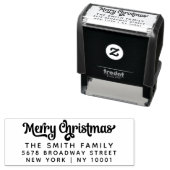 Elegant Merry Christmas Return Address Permastempel (Beispiel)