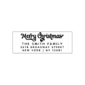 Elegant Merry Christmas Return Address Permastempel (Design)