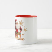 Elegant Merry Christmas Santa Claus Tasse (Zentrum)