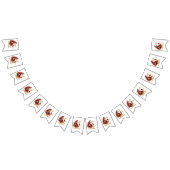 Elegant Merry Christmas Santa Claus Wimpelkette (Alle)