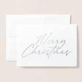 Elegant Merry Christmas script Folienkarte (Vorderseite mit Umschlag)