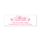 Elegant Merry Christmas Script Rücksendeadresse Permastempel (Design)