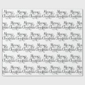 Elegant Merry Christmas Script Text Pattern Geschenkpapier (Flach)