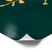 Elegant Merry Christmas Script Typografie Floral Poster (Ecke)