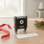 Elegant Merry Christmas Self Inking Stamp for Holi Permastempel