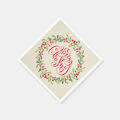 Elegant Merry Christmas Serviette (Ecke)
