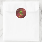Elegant Merry Christmas Strumpf Sticker (Tasche)