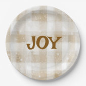 Elegant Merry Christmas Text Paper Plates Pappteller (Vorderseite)