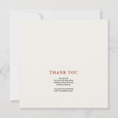 Elegant Merry Christmas Thank You Card Dankeskarte (Rückseite)