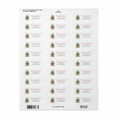 Elegant Merry Christmas Tree Return Address Labels (Vorne)