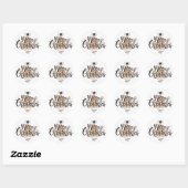 Elegant Merry Christmas Tree Script Sticker (Blatt)