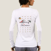 Elegant Merry Christmas Typography Design Tri-Blend Shirt (Rückseite)