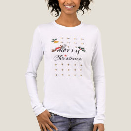 Elegant Merry Christmas Typography Design Tri-Blend Shirt