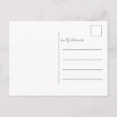 Elegant Merry Christmas White Calligraphy 1 Foto Postkarte (Rückseite)