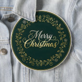 Elegant Merry Christmas Wreath Button (Beispiel)