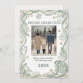 Elegant Merry Holiday Photo Card Feiertagskarte (Vorne/Hinten)