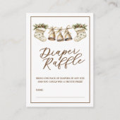Elegant Merry Little Baby Duwer Diaper Raffle Begleitkarte (Vorderseite)
