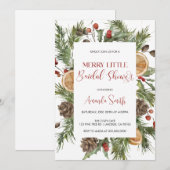 Elegant Merry little Bridal shower Einladung (Vorne/Hinten)