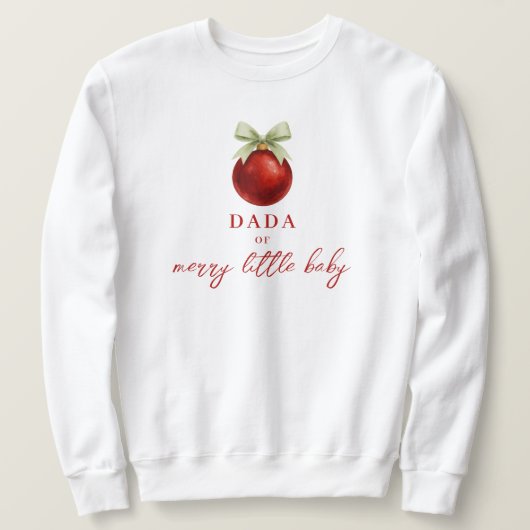Elegant Merry Little Christmas Baby Shower Dad Sweatshirt (Design vorne)