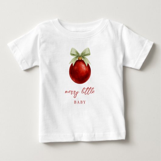 Elegant Merry Little Christmas Cute Baby T-shirt (Vorderseite)