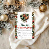 Elegant Merry Little Christmas Party Einladung