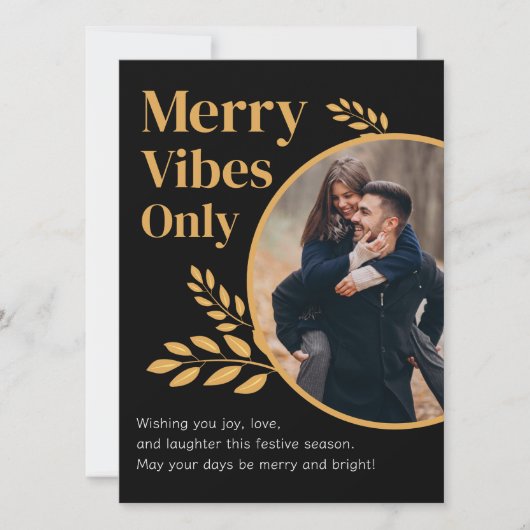 Elegant Merry vibes nur Weihnachten (Vorderseite)