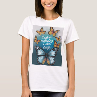Elegant Metallic Butterfly T-Shirt