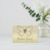 Elegant Metallic Classic Butterfly Business Card Visitenkarte (Stehend Vorderseite)