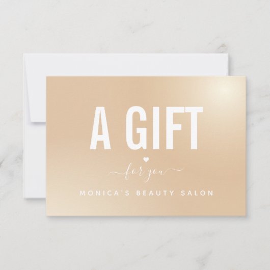 Elegant Metallic Gradient Heart Minimalistisch Kla (Vorderseite)