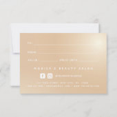 Elegant Metallic Gradient Heart Minimalistisch Kla (Rückseite)