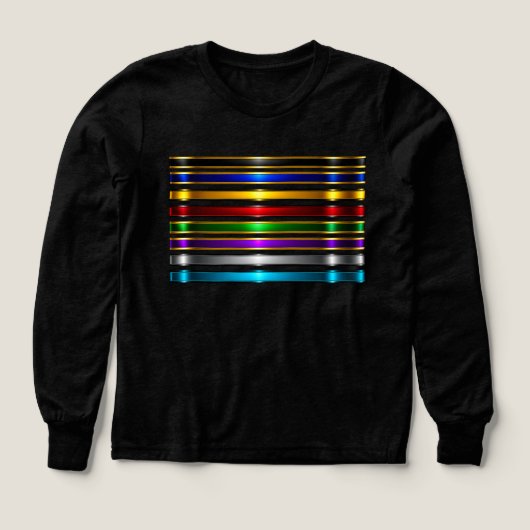 Elegant Metallic Gradient Stripes Design (Design Vorderseite)