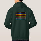 Elegant Metallic Gradient Stripes Design Hoodie (Rückseite)
