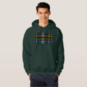 Elegant Metallic Gradient Stripes Design Hoodie (Vorne ganz)