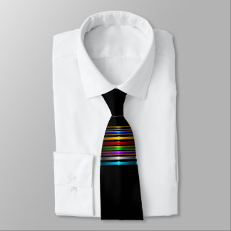 Elegant Metallic Gradient Stripes Design Krawatte