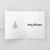 Elegant Metallic Silver Tree Weihnachten Karte (Innenseite)