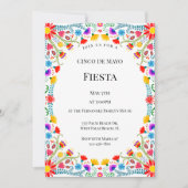Elegant Mexican Florals Cinco De Mayo Fiesta Einladung (Vorderseite)