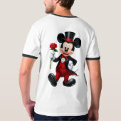 Elegant Mickey Mouse Evening Rose T-Shirt (Rückseite)