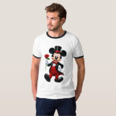 Elegant Mickey Mouse Evening Rose T-Shirt (Vorne ganz)