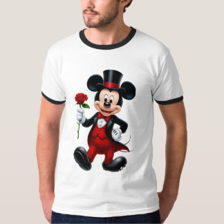 Elegant Mickey Mouse Evening Rose T-Shirt