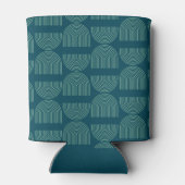 Elegant Mid Mod Arch Aquamarin Blue Custom Wedding Dosenkühler (Rückseite)