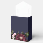 Elegant Midnight Blue Burgundy Floral Wedding Geschenkschachtel (Geöffnet)