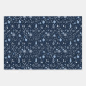 Elegant Midnight Blue Christmas Images Geschenkpapier Set (Vorderseite 2)